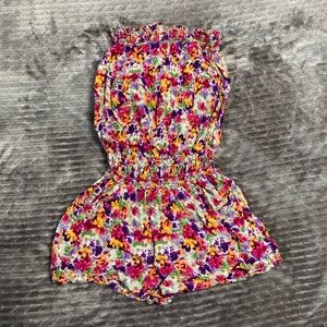 Strapless Flower Romper